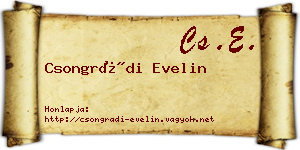 Csongrádi Evelin névjegykártya